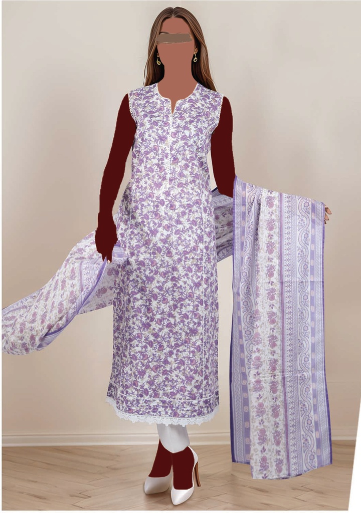 Saya 3Pc Printed Lawn Suit-24110-02B